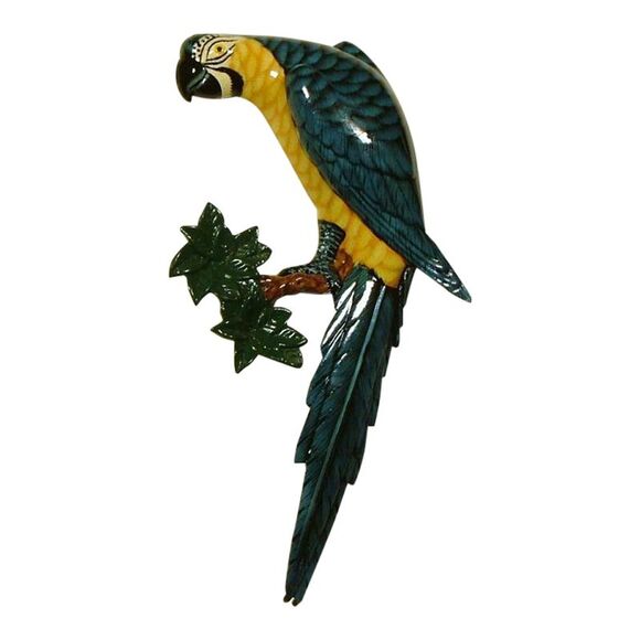 Tropical Macaw Blue Parrot Tiki Wall Nursery Bath Decor - Picture 1 of 4